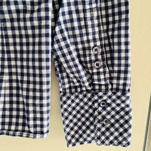 Escada Sport Gingham Button Up Women's 38/Medium Blue/White - Picture 3 of 7